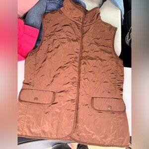 Talbots Chocolate Quilted Vest